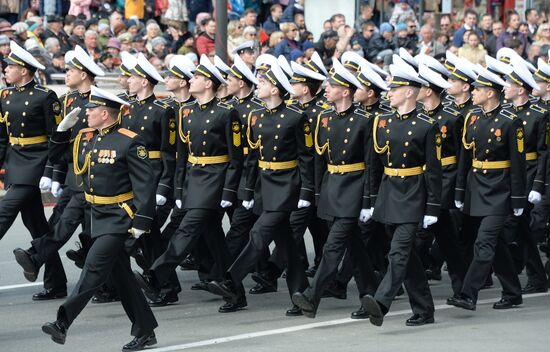 Victory Day celebrations in Russian cities