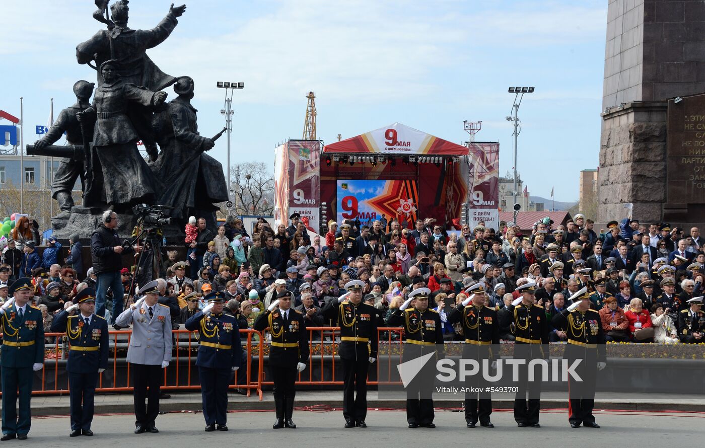 Victory Day celebrations in Russian cities