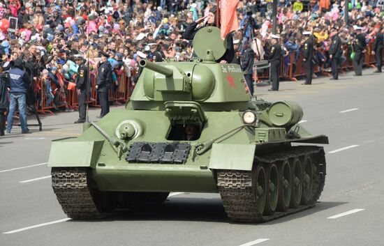 Victory Day celebrations in Russian cities