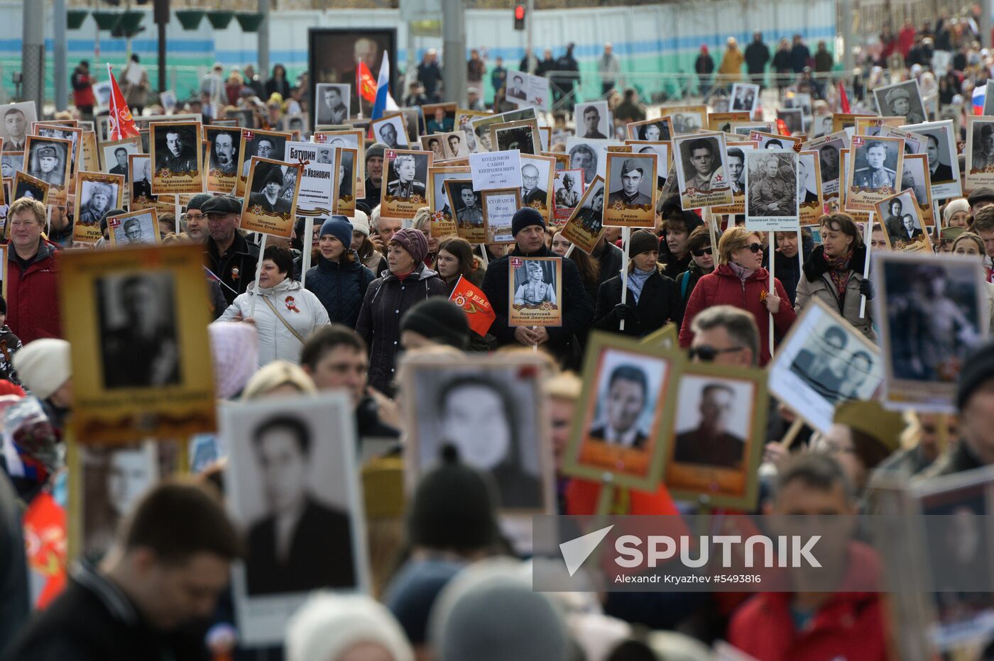 Immortal Regiment event in Russian cities