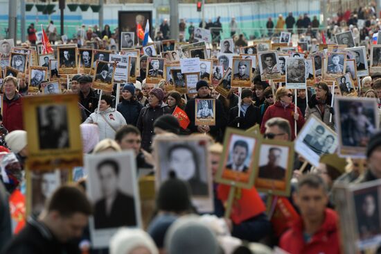 Immortal Regiment event in Russian cities