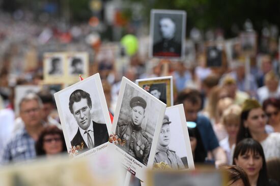 Immortal Regiment event in Russian cities