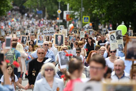 Immortal Regiment event in Russian cities