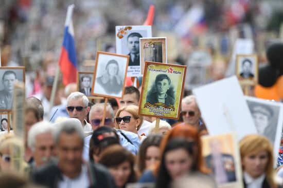 Immortal Regiment event in Russian cities