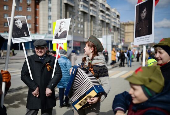 Immortal Regiment event in Russian cities