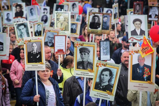 Immortal Regiment event in Russian cities