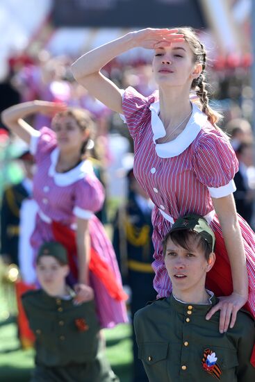 Victory Day celebrations in Russian cities
