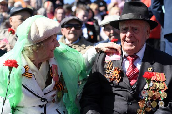 Victory Day celebrations in Russian cities