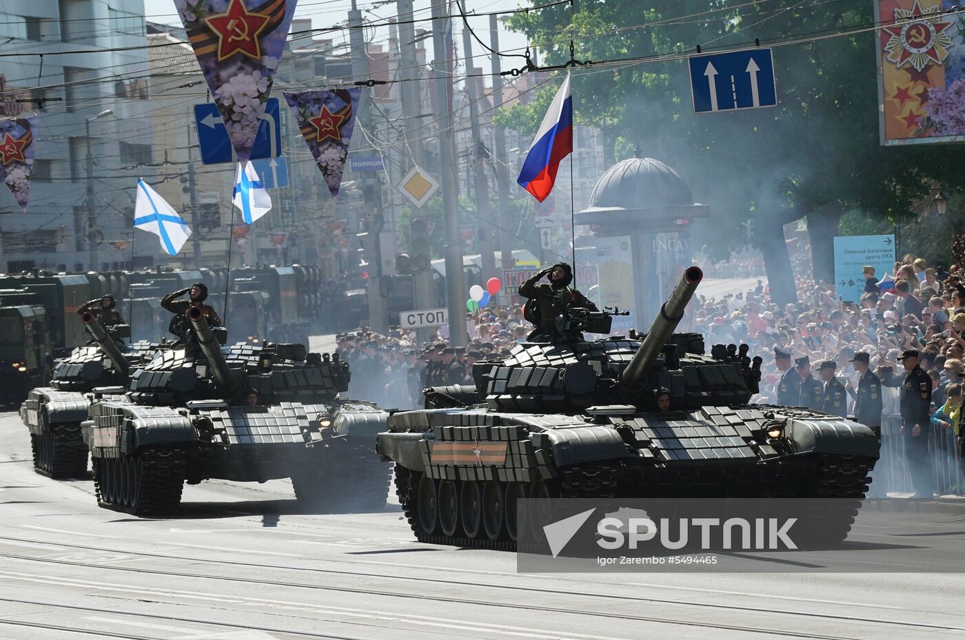 Victory Day celebrations in Russian cities
