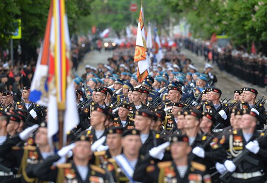 Victory Day celebrations in Russian cities