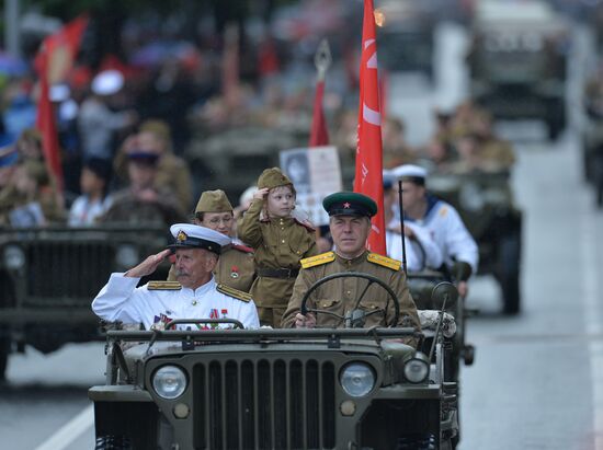 Victory Day celebrations in Russian cities