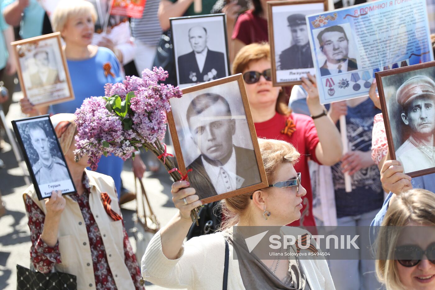 Immortal Regiment event in Russian cities