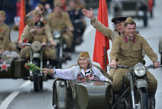 Victory Day celebrations in Russian cities