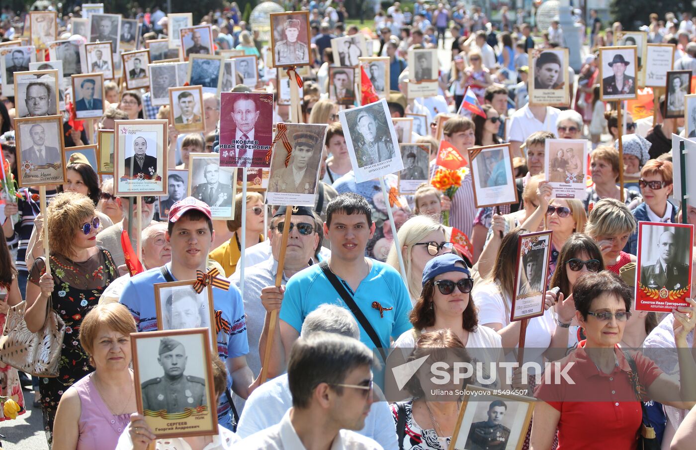 Immortal Regiment event in Russian cities