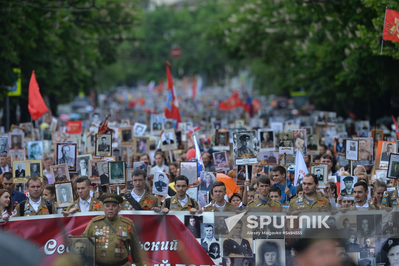 Immortal Regiment event in Russian cities