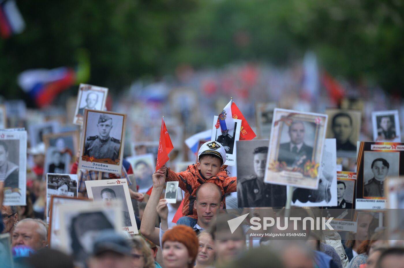 Immortal Regiment event in Russian cities
