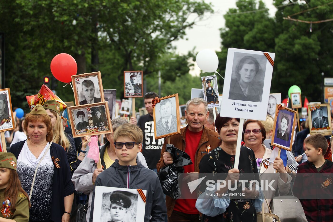 Immortal Regiment event in Russian cities