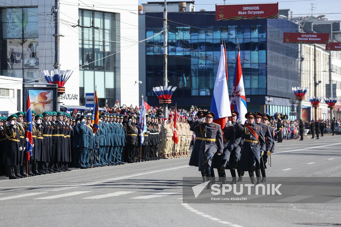 Victory Day celebrations in Russian cities