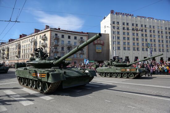 Victory Day celebrations in Russian cities