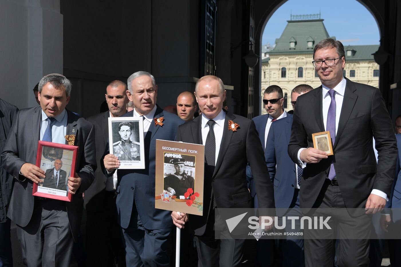 Russian President Vladimir Putin takes part in Immortal Regiment event