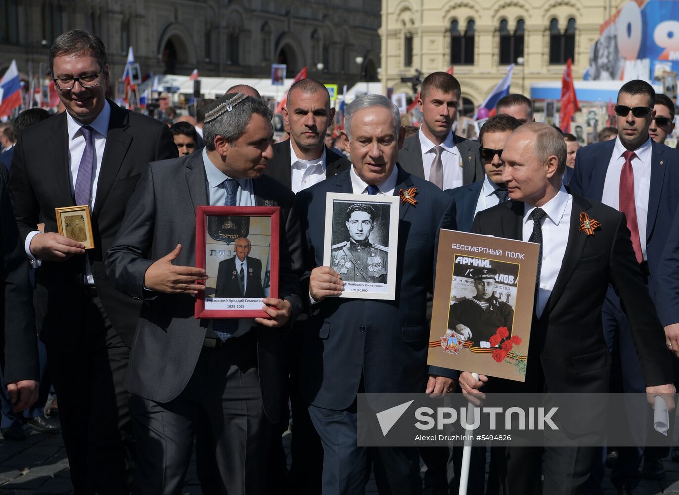 Russian President Vladimir Putin takes part in Immortal Regiment event
