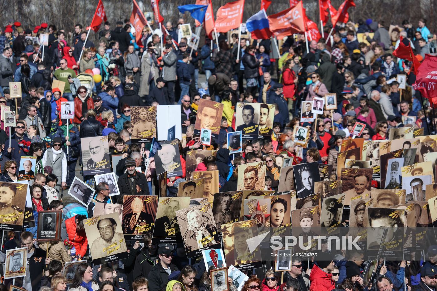 Immortal Regiment event in Russian cities