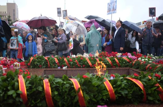 Immortal Regiment event in Russian cities