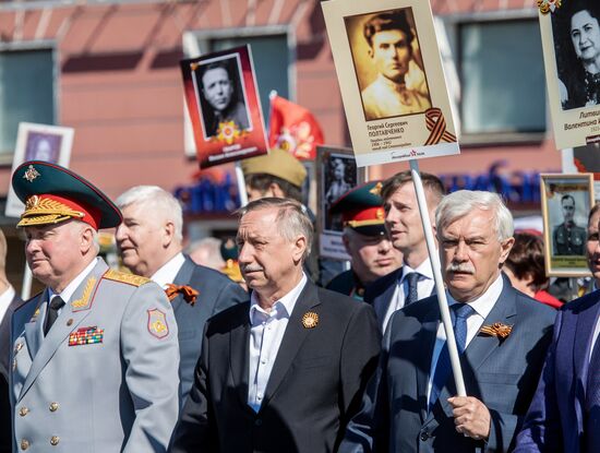 Immortal Regiment event in Russian cities