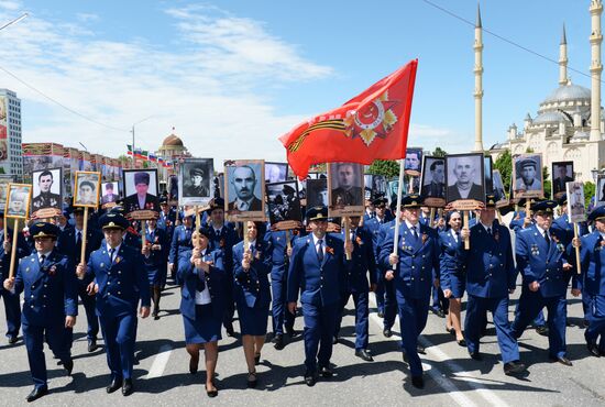 Immortal Regiment event in Russian cities