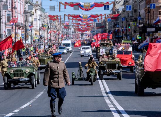 Immortal Regiment event in Russian cities