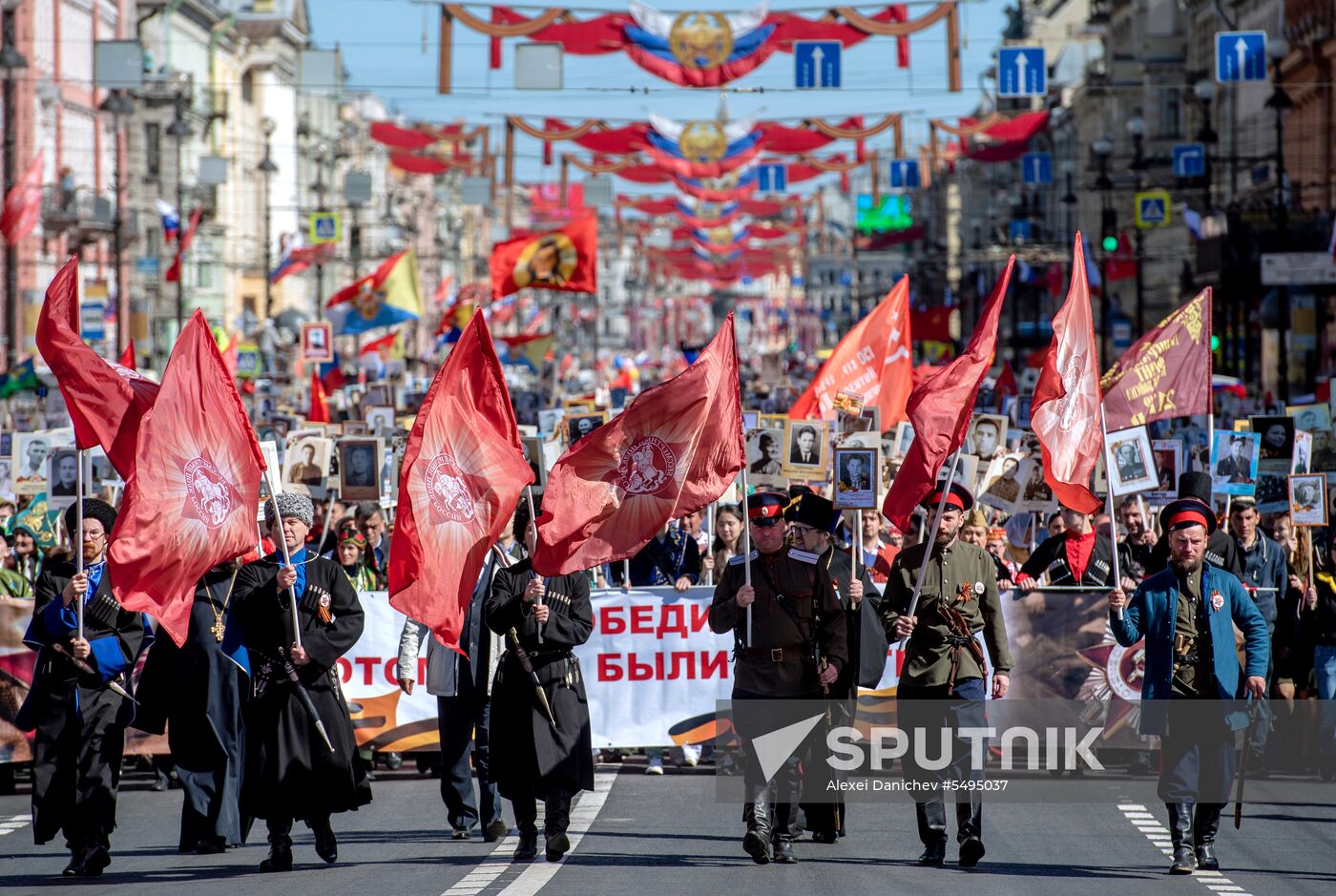 Immortal Regiment event in Russian cities