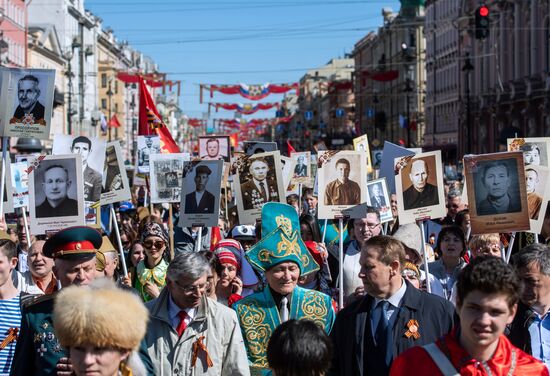 Immortal Regiment event in Russian cities
