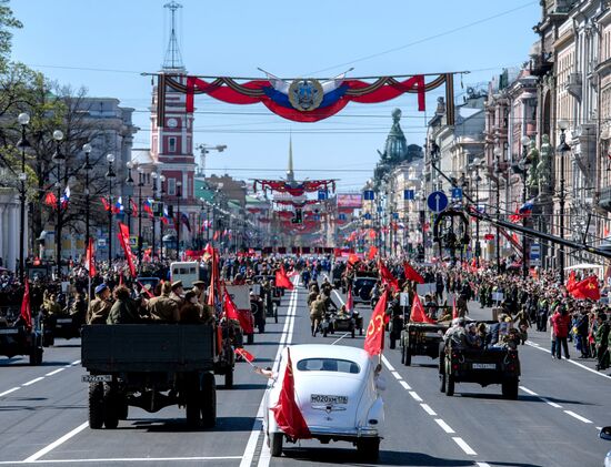 Immortal Regiment event in Russian cities