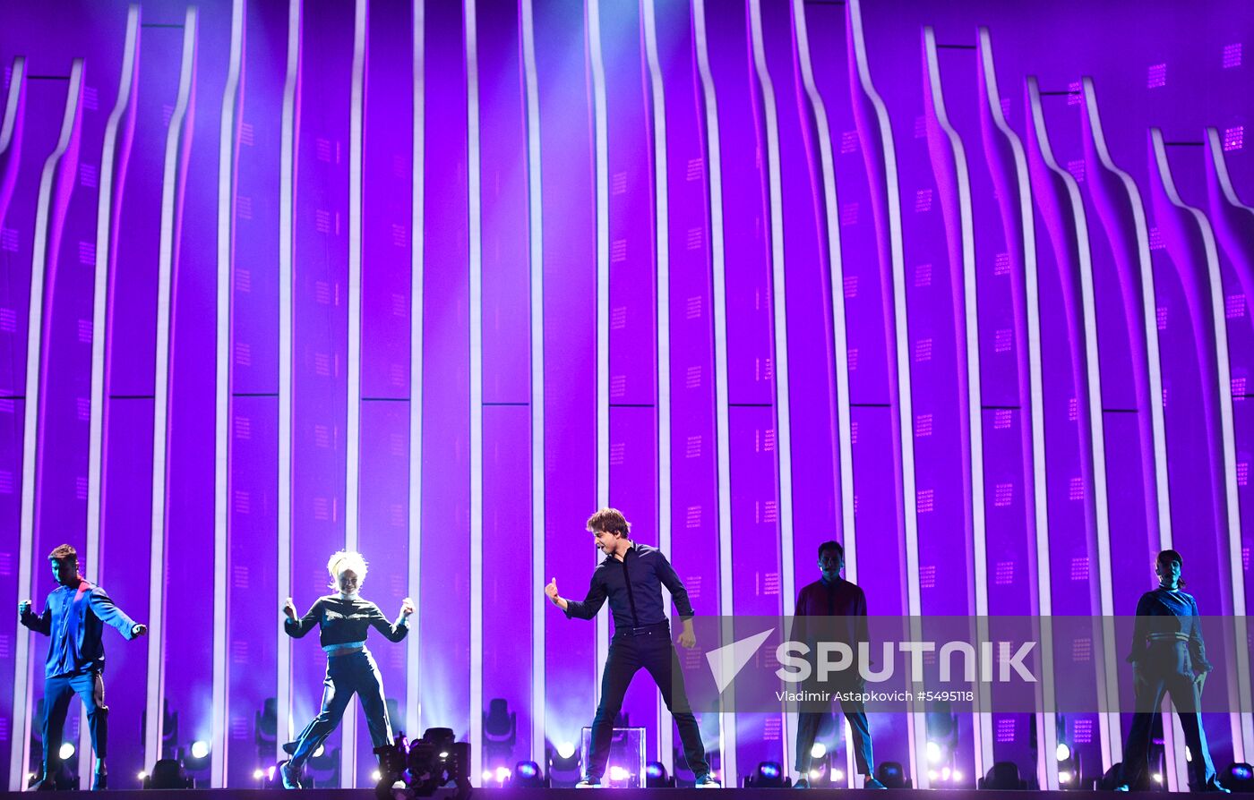 Rehearsal of the Eurovision 2018 song contest's second semi-final