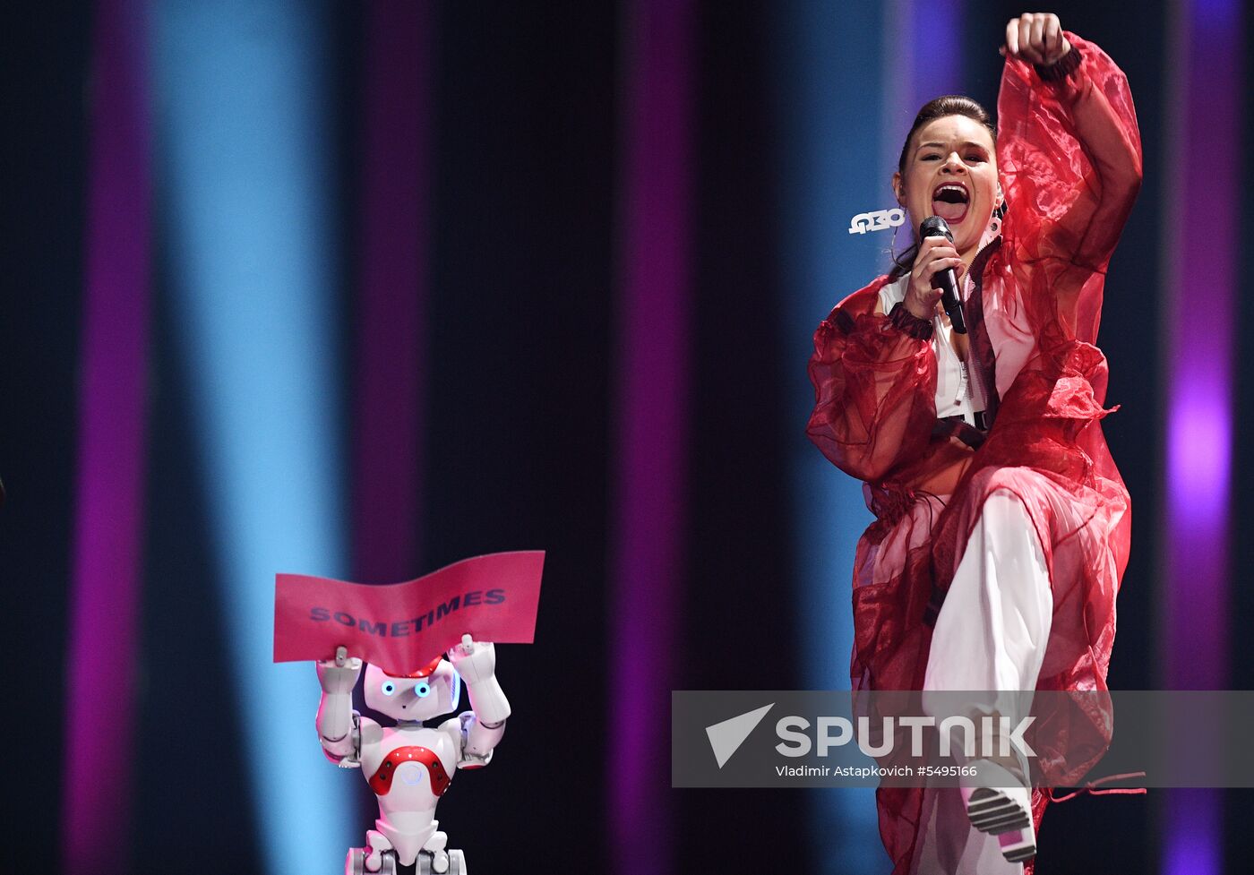 Rehearsal of the Eurovision 2018 song contest's second semi-final