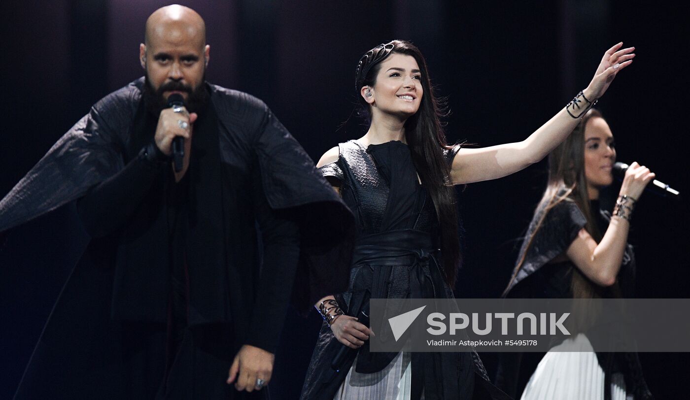 Rehearsal of the Eurovision 2018 song contest's second semi-final