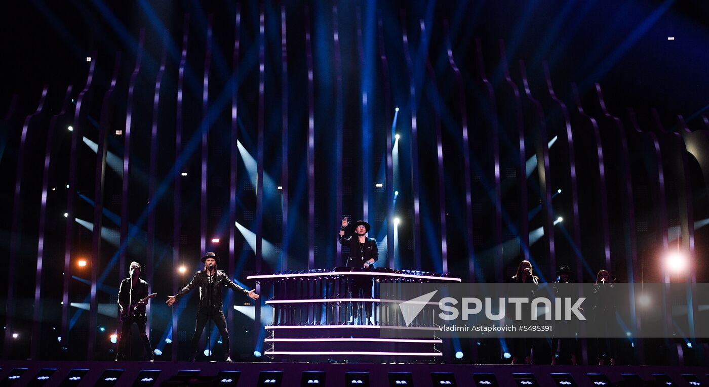 Rehearsal of the Eurovision 2018 song contest's second semi-final