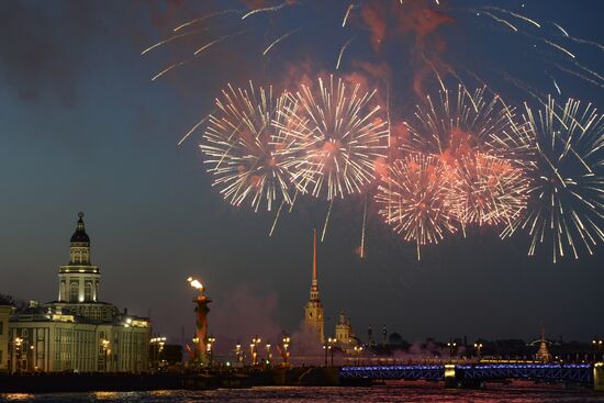 Fireworks display to mark Victory Day in Russian regions