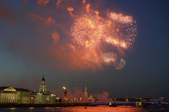 Fireworks display to mark Victory Day in Russian regions