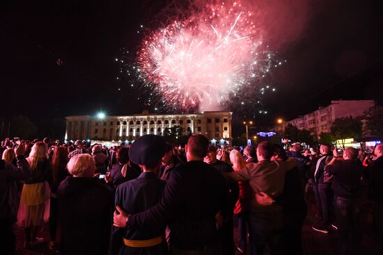 Fireworks display to mark Victory Day in Russian regions