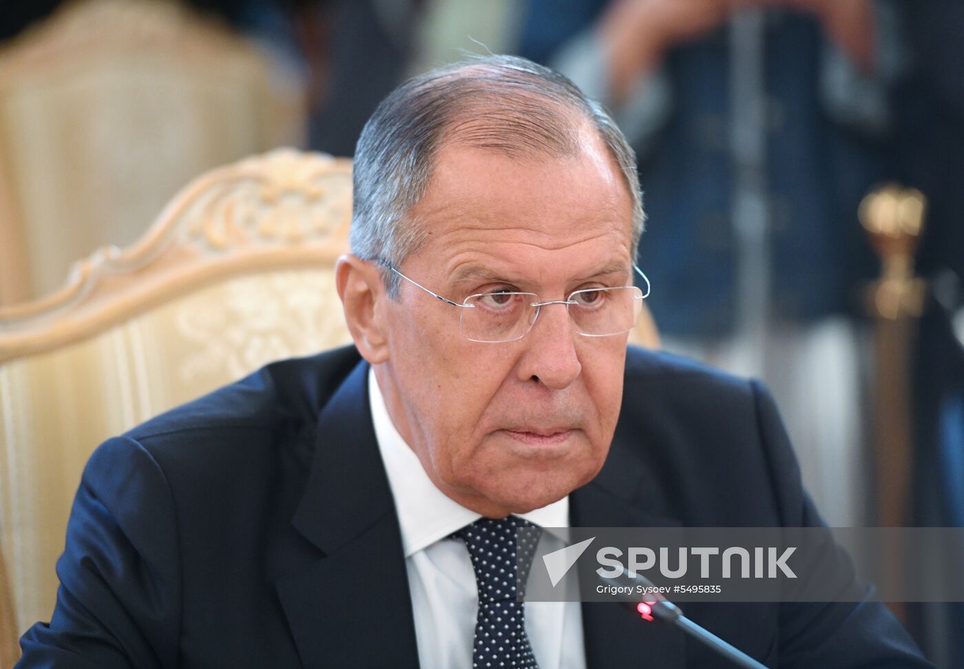 Russian Foreign Minister Sergei Lavrov meets with German Foreign Minister Heiko Maas