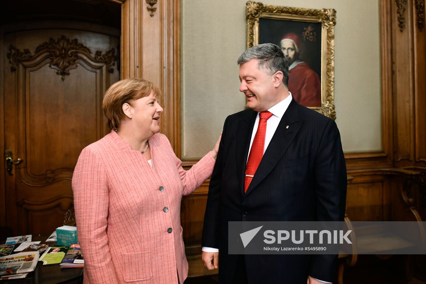 Meeting of German Chancellor Angela Merkel, French President Emmanuel Macron and Ukrainian President Petro Poroshenko