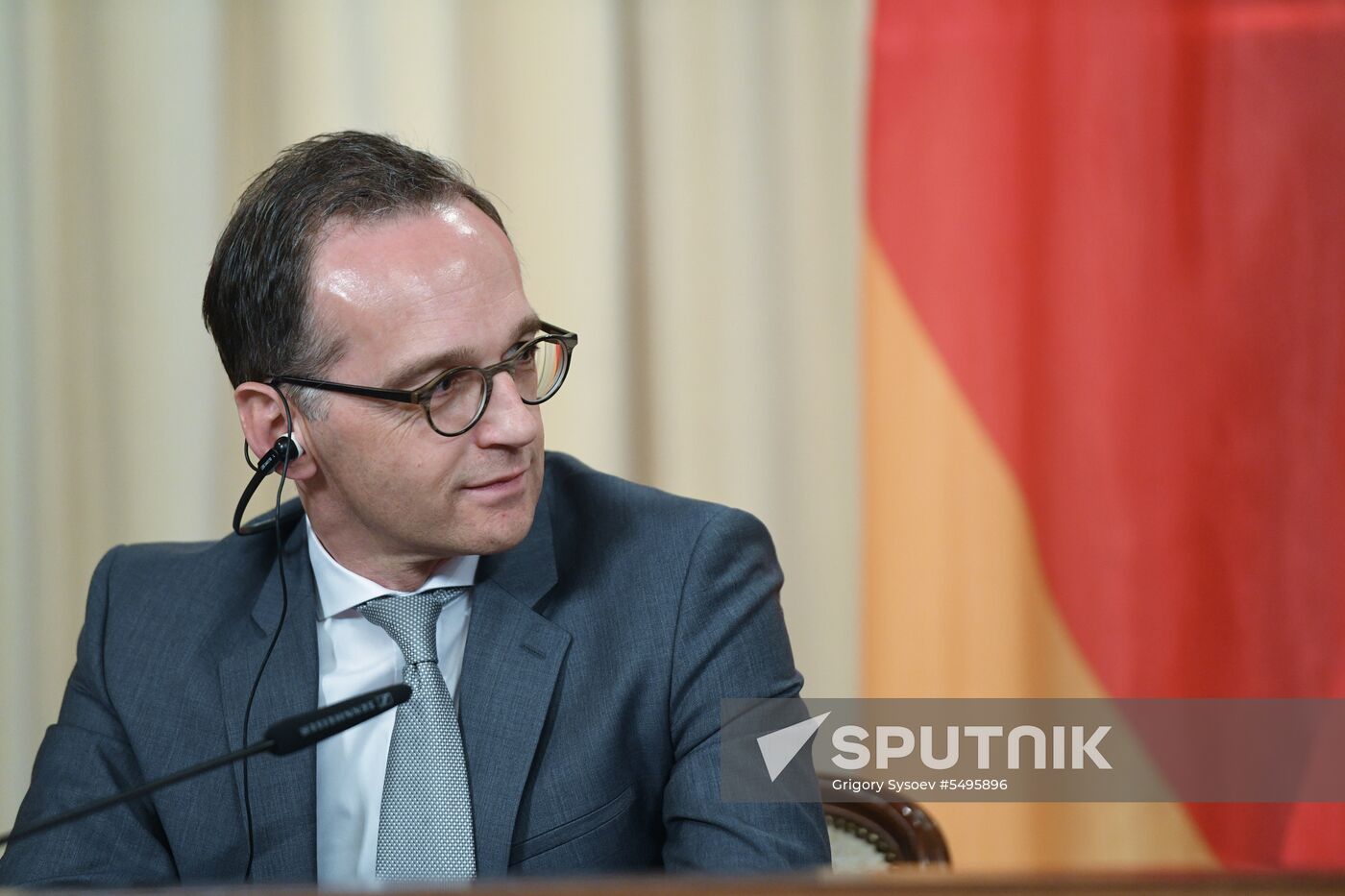 Russian Foreign Minister Sergei Lavrov meets with German Foreign Minister Heiko Maas