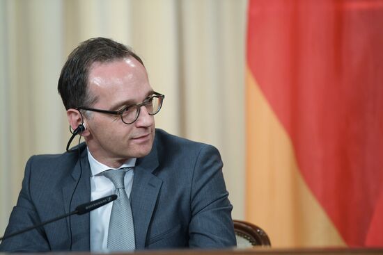 Russian Foreign Minister Sergei Lavrov meets with German Foreign Minister Heiko Maas