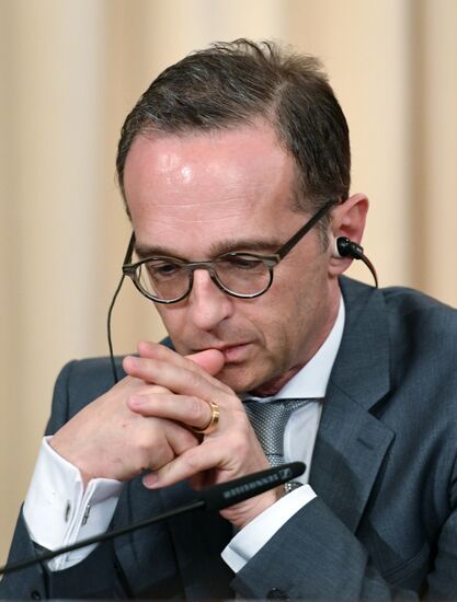 Russian Foreign Minister Sergei Lavrov meets with German Foreign Minister Heiko Maas