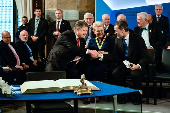 Meeting of German Chancellor Angela Merkel, French President Emmanuel Macron and Ukrainian President Petro Poroshenko