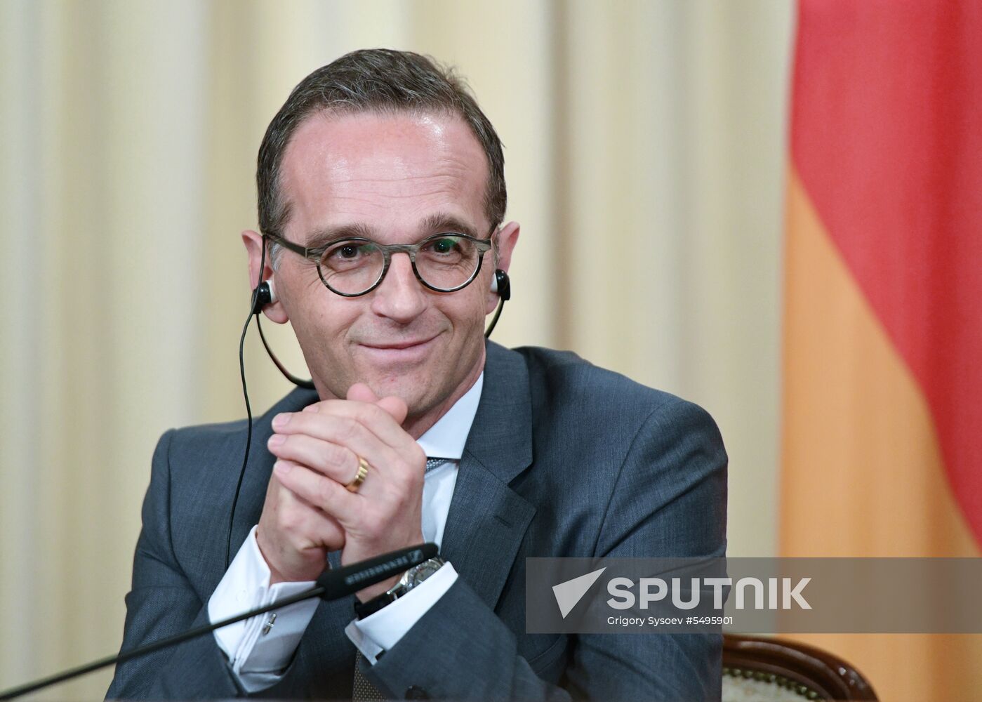 Russian Foreign Minister Sergei Lavrov meets with German Foreign Minister Heiko Maas