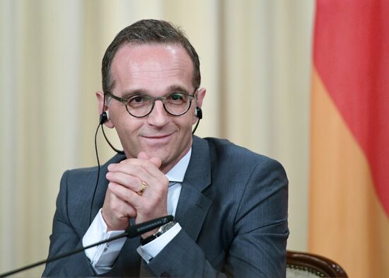 Russian Foreign Minister Sergei Lavrov meets with German Foreign Minister Heiko Maas