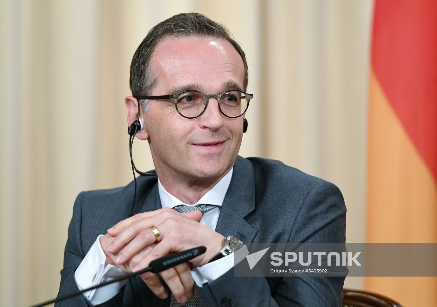 Russian Foreign Minister Sergei Lavrov meets with German Foreign Minister Heiko Maas