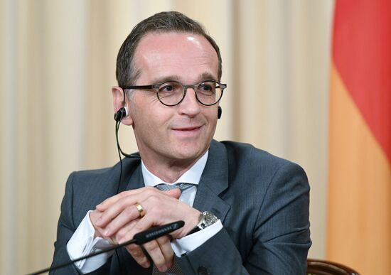 Russian Foreign Minister Sergei Lavrov meets with German Foreign Minister Heiko Maas